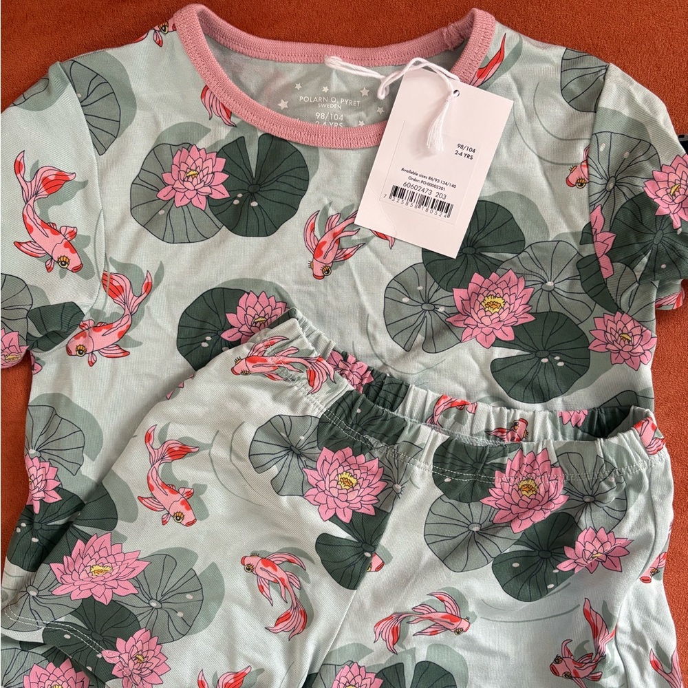 Floral Fish Print Pajama Set